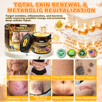 𝑯𝒊𝙢𝒊𝙡𝙠® 𝑩𝐞𝐞 𝑽𝙚𝙣𝙤𝙢 & 𝑻𝙖𝙡𝙡𝙤𝙬 𝑺𝐤𝐢𝐧 𝙍𝐞𝐬𝐭𝐨𝐫𝐚𝐭𝐢𝐨𝐧 𝘾𝐫𝐞𝐚𝐦 (Effective Within 7 Days)𝑩𝐞𝐞 𝑽𝙚𝙣𝙤𝙢 + 𝑻𝙖𝙡𝙡𝙤𝙬 · 7X Deep Hydration, targets wrinkles, sagging, stretch marks, dark spots, purpura, inflammations and more💧