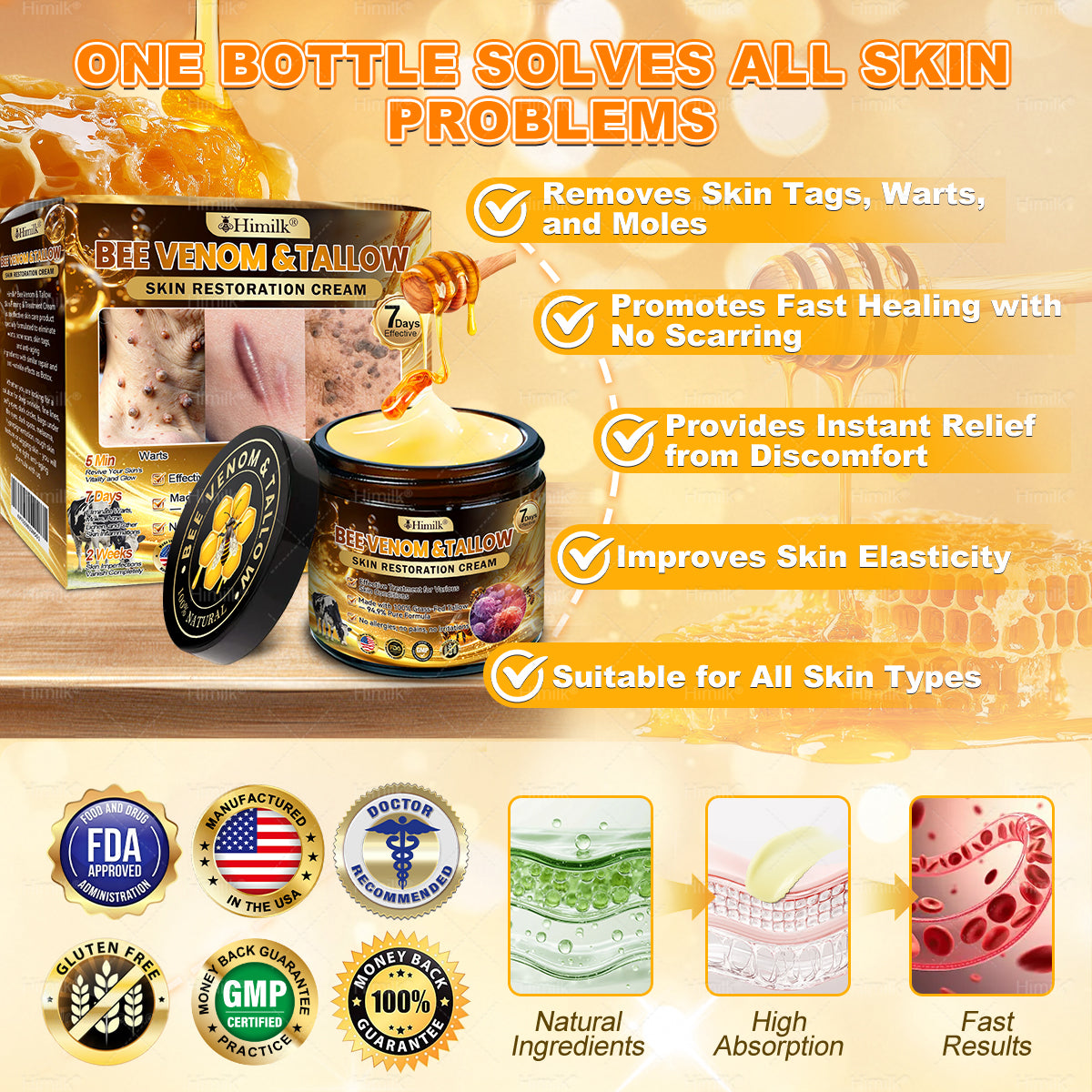 𝑯𝒊𝙢𝒊𝙡𝙠® 𝑩𝐞𝐞 𝑽𝙚𝙣𝙤𝙢 & 𝑻𝙖𝙡𝙡𝙤𝙬 𝑺𝐤𝐢𝐧 𝙍𝐞𝐬𝐭𝐨𝐫𝐚𝐭𝐢𝐨𝐧 𝘾𝐫𝐞𝐚𝐦 (Effective Within 7 Days)𝑩𝐞𝐞 𝑽𝙚𝙣𝙤𝙢 + 𝑻𝙖𝙡𝙡𝙤𝙬 · 7X Deep Hydration, targets wrinkles, sagging, stretch marks, dark spots, purpura, inflammations and more💧