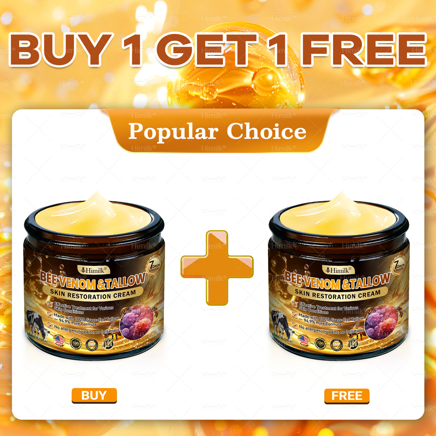 𝑯𝒊𝙢𝒊𝙡𝙠® 𝑩𝐞𝐞 𝑽𝙚𝙣𝙤𝙢 & 𝑻𝙖𝙡𝙡𝙤𝙬 𝑺𝐤𝐢𝐧 𝙍𝐞𝐬𝐭𝐨𝐫𝐚𝐭𝐢𝐨𝐧 𝘾𝐫𝐞𝐚𝐦 (Effective Within 7 Days)𝑩𝐞𝐞 𝑽𝙚𝙣𝙤𝙢 + 𝑻𝙖𝙡𝙡𝙤𝙬 · 7X Deep Hydration, targets wrinkles, sagging, stretch marks, dark spots, purpura, inflammations and more💧