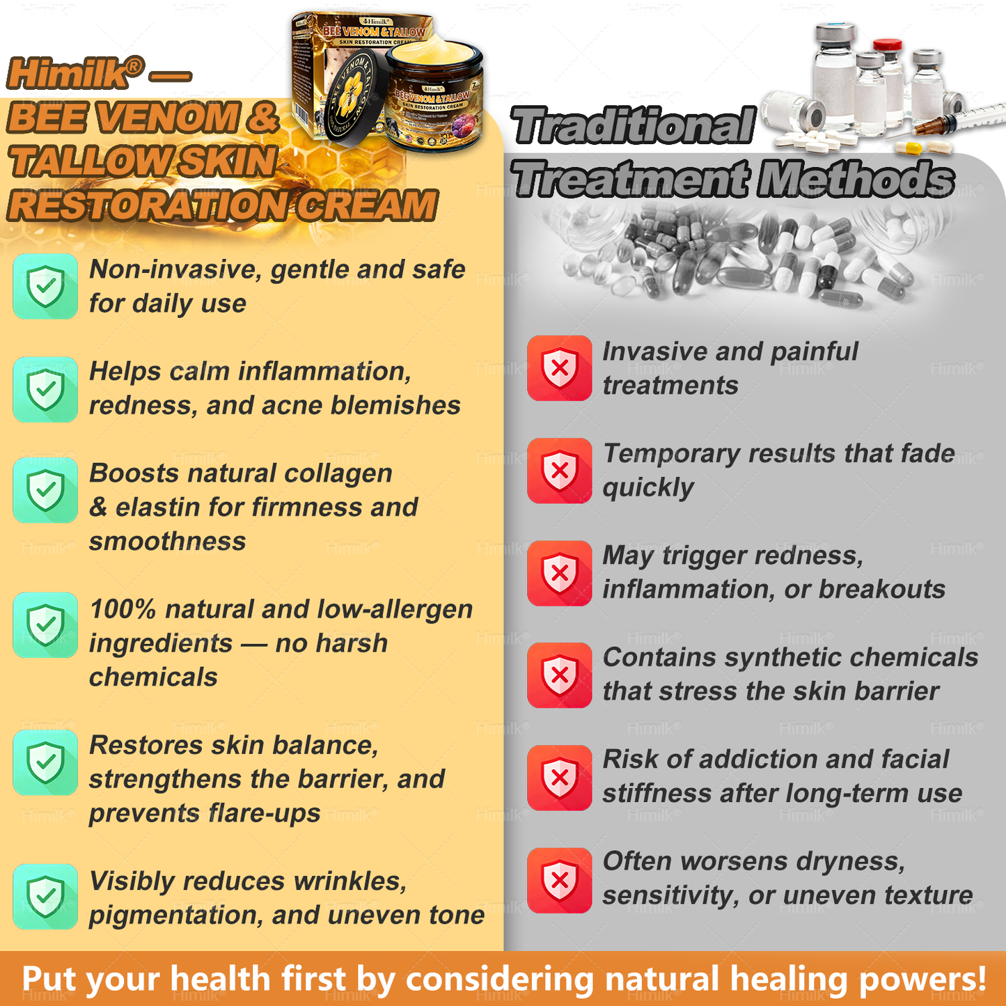 𝑯𝒊𝙢𝒊𝙡𝙠® 𝑩𝐞𝐞 𝑽𝙚𝙣𝙤𝙢 & 𝑻𝙖𝙡𝙡𝙤𝙬 𝑺𝐤𝐢𝐧 𝙍𝐞𝐬𝐭𝐨𝐫𝐚𝐭𝐢𝐨𝐧 𝘾𝐫𝐞𝐚𝐦 (Effective Within 7 Days)𝑩𝐞𝐞 𝑽𝙚𝙣𝙤𝙢 + 𝑻𝙖𝙡𝙡𝙤𝙬 · 7X Deep Hydration, targets wrinkles, sagging, stretch marks, dark spots, purpura, inflammations and more💧