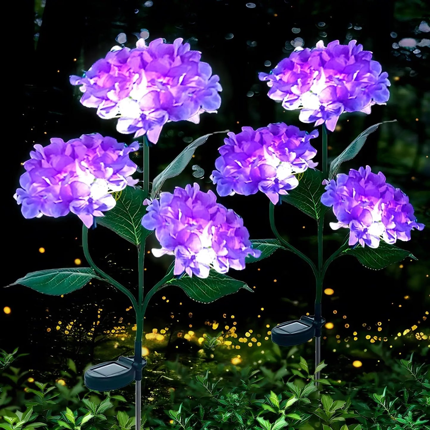 Solar Lights Outdoor Garden Light Waterproof Solar Garden Lights with Hydrangea Flower Lights LED Solar Powered Landscape Lights